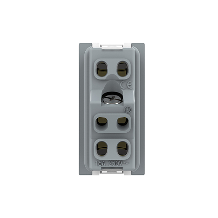 Modul priza simpla standard italian Livolo VL-FCTL16A, policarbonat, alb