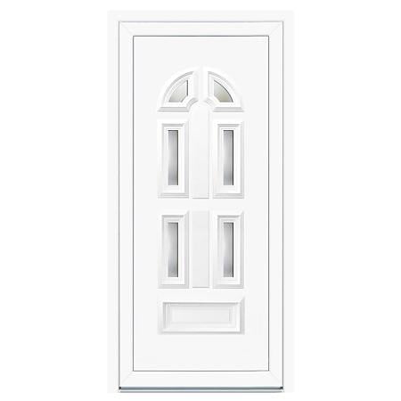 Usa PVC pentru intrare KT23, alb, 98 x 200 cm, 5 camere, stanga