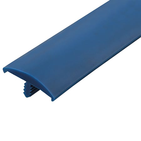Cant profilat tip bordura T, PVC, albastru, latime 25,5 mm