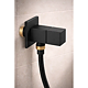 Robinet coltar Ferro Quadro Z294-BL, cu cartus ceramic, negru mat, 1/2”x1/2”
