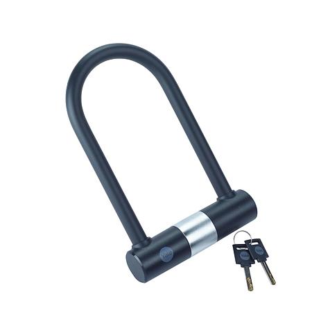 Cablu antifurt pentru bicicleta, Yale, tip U, cu cheie, negru, 158 mm