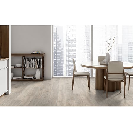 Pardoseala impermeabila 6+1 mm Kronospan O.R.C.A. Organic Clever Silent PS Colorado Oak 5543, clasa de trafic comercial mediu 32, AC5, clasa antialunecare R9, 1click 2go pure+, 1288 x 195 mm