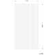 Paravan dus / walk in Sanotechnik Sanoflex L120, sticla securizata, riflata, tratament Easy Clean, grosime 6 mm, fara accesorii, 118–119 × 200 cm