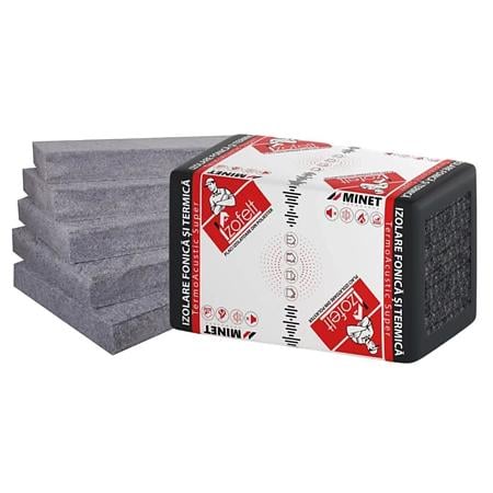 Placa fonoizolanta Izofelt TermoAcustic, izolare fonica / termica, poliester, 1000 x 600 x 100 mm, 6 placi