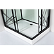 Cabina de dus Sanotechnik Deco Black 2, dreptunghiulare, sticla 5 mm, Easy-Clean, profile aluminiu negre mate, cu hidromasaj, 120 x 80 x 215 cm