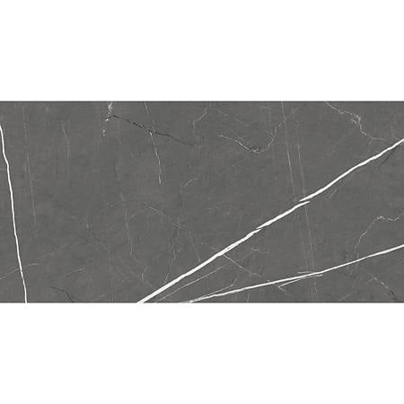 Gresie portelanata exterior/interior Altica Dark Glossy, rectificata, lucios, gri, 60 x 120 cm