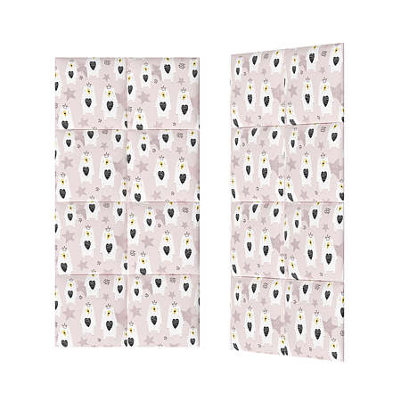 Panou decorativ tapitat, Kids Teddy, patrat, 300 x 300 x 37 mm