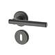 Set maner cu rozeta Kestral Yale, aliaj zinc, negru mat, 65 mm
