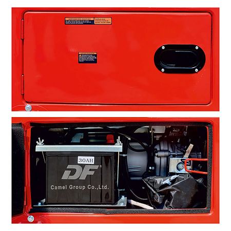 Generator portabil carcasat pe roti Energo Primax GN5000dE, diesel, 5 KW, rezervor 15 l