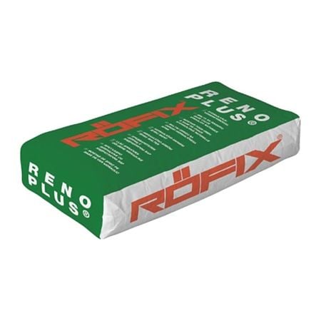 Tencuiala minerala decorativa RÖFIX Renoplus,  granulatie 1.5 mm, interior/exterior, alb natural, 25 kg