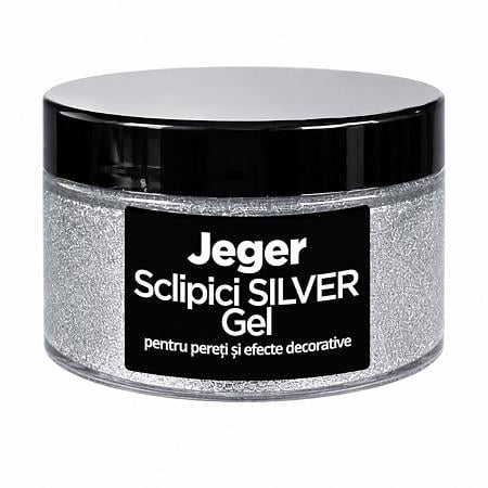 Sclipici gel silver Jeger, 100 ml