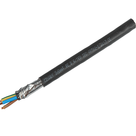  Cablu electric C2XABY (CYABY) 3 x 6 mm², izolatie PVC, negru, cupru