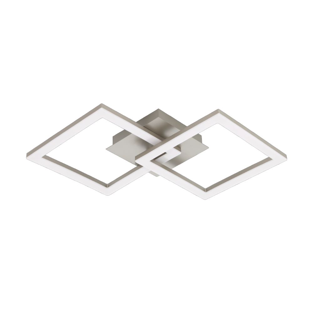 Plafoniera Huerta, plastic, LED, 20 W, alb si negru, 31 x 52.5 cm 52.5
