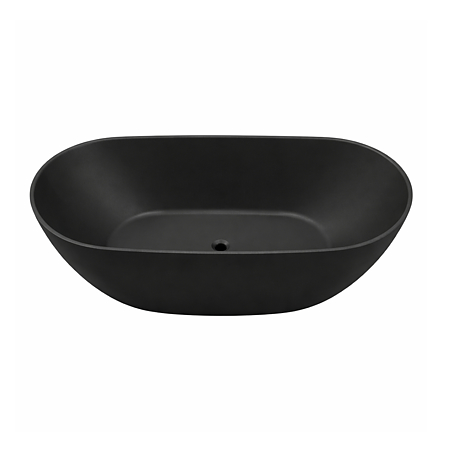 Cada freestanding Marmite BT 0604, compozit mineral, fara preaplin, negru mat, 160 x 70 x 50 cm