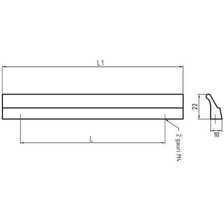 Maner AA612 160 mm, aluminiu mat