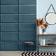 Panou decorativ tapitat, Simple R74, albastru, dreptunghi, 600 x 300 x 37 mm