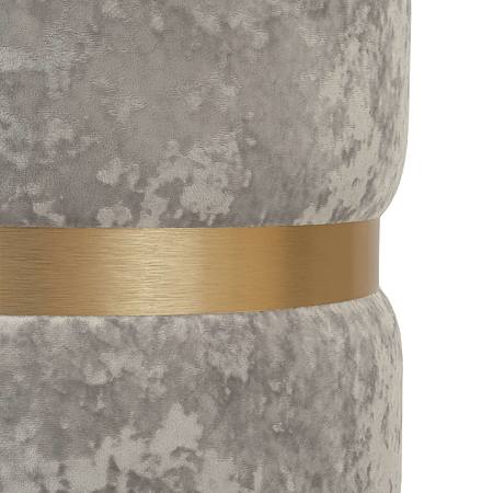 Taburet Ring, inel auriu, catifea crem E04, rotund, 38 x 38 x 40 cm