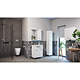 Oglinda cu dulap baie Badenmob Seria 020, MDF, alb, 1 usa, 3 rafturi, 56 x 14 x 71 cm