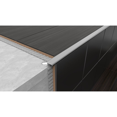 Profil incorporabil pentru treapta, S58, 13 mm, argintiu, 2,5 m