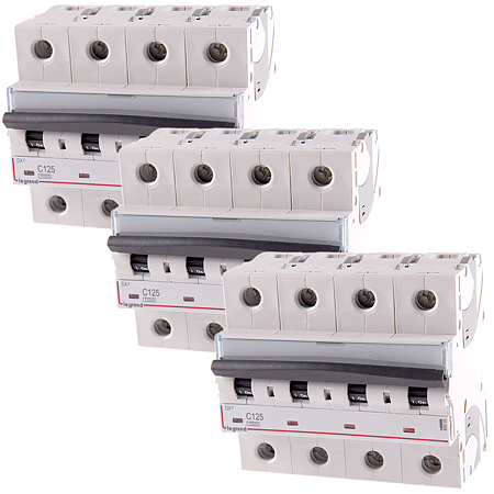Disjunctor DX3 10000 Legrand 408705, 4P, 125A