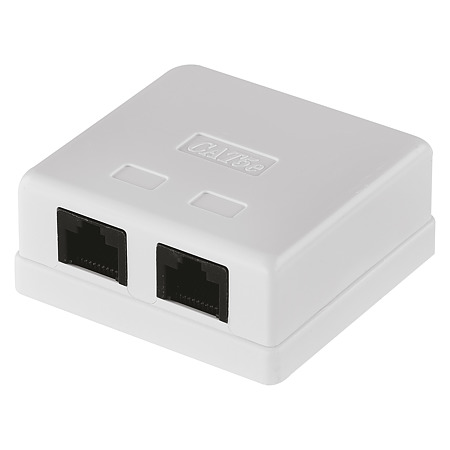 Priza dubla date Emos RJ45 UTP, alb, 1 bucata