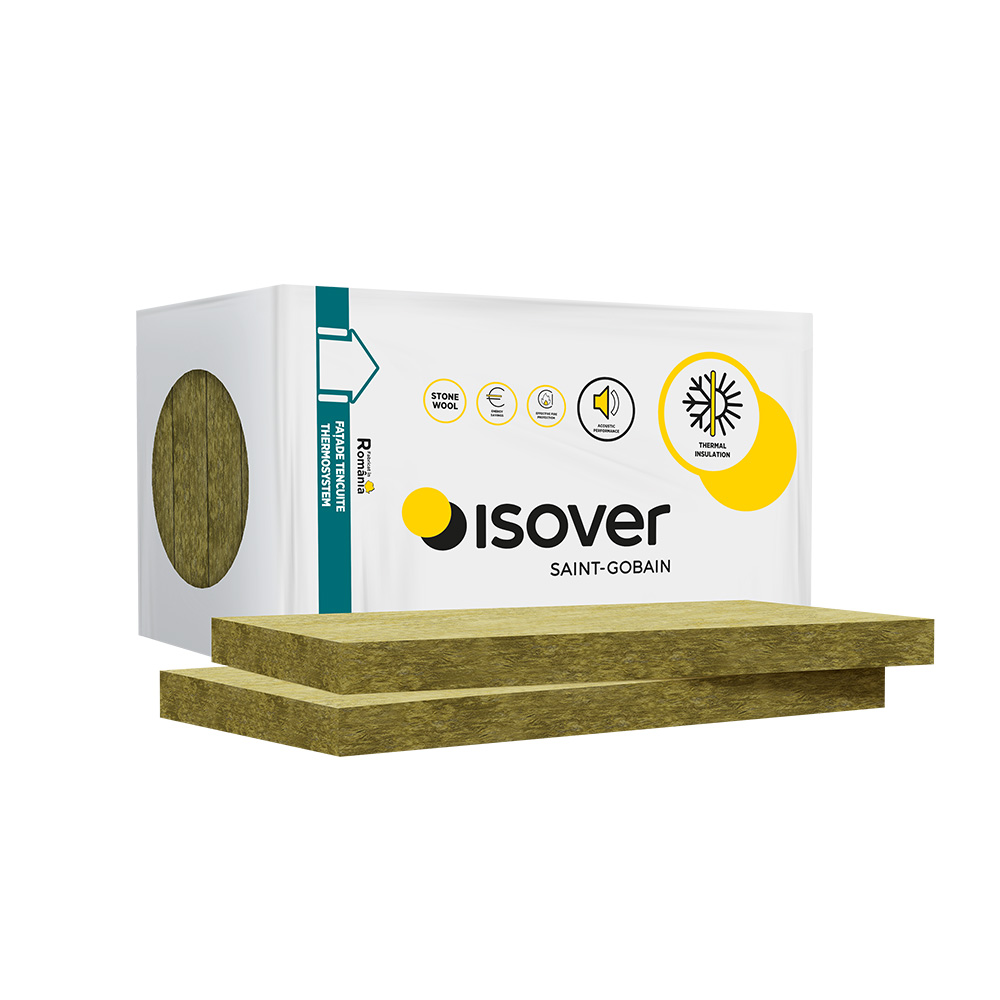 Vata minerala bazaltica Isover Fassade, 100 x 1000 x 600 mm