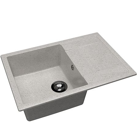Chiuveta bucatarie Dr. Gans Techno 760 GR, granit/compozit, incastrabila, gri, adancime 20 cm, 76 x 51 cm