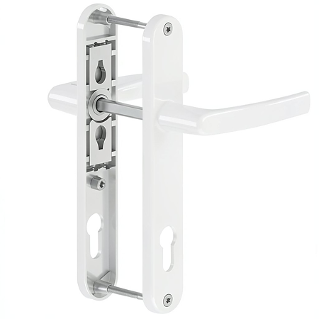 Maner usa PVC cu sild, aluminiu, alb RAL 9016, 85 mm