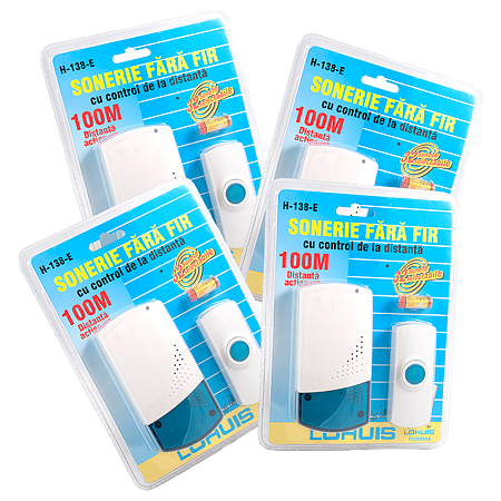Sonerie wireless Hepol, 100 m, IP20, led, 16 melodii