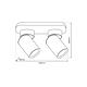 Spot Andy, 2xGU10, aluminiu, alb Spot Andy, 2xGU10, aluminiu, alb