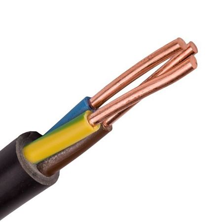 Cablu electric E-YY-J /CYY-(F), 3x6mm, izolatie PVC, negru, cupru, 162 m
