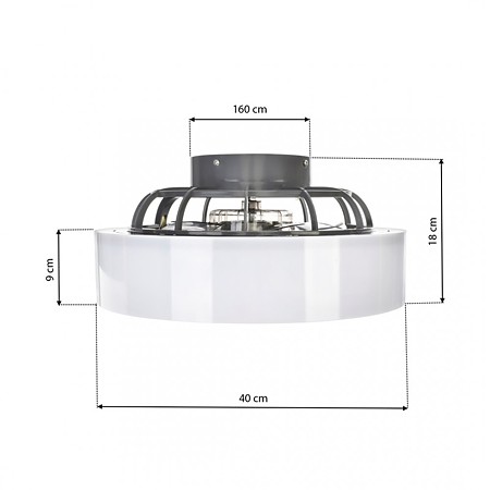 Lustra led cu ventilator Mistral 60917, 40 cm