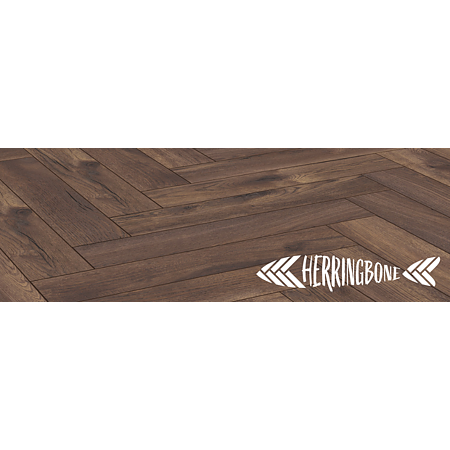 Parchet laminat 8 mm Kronotex Herringbone HB 4766, nuanta inchisa, stejar Calais, clasa de trafic 32, click, 655 x 133 mm