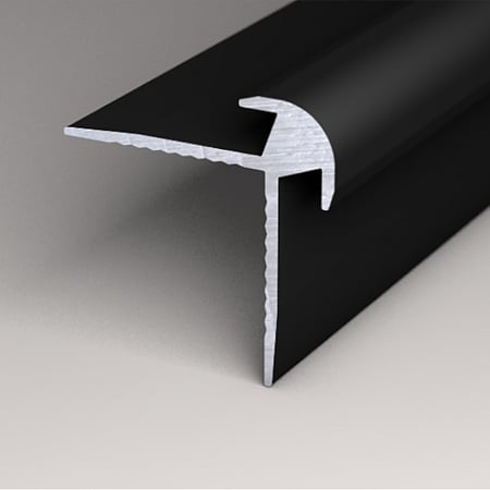 Profil de colt exterior 45˚ Rocko Tiles, aluminiu anodizat, negru, 20 x 2800 mm