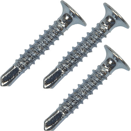 Surub autoforant, cap semibombat, pentru PVC, otel zincat, 3,9 x 16 mm