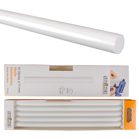 Batoane adezive Steinel pentru pistol de lipit, alb, 11 x 250 mm, set 10 buc Batoane adezive Steinel pentru pistol de lipit, alb, 11 x 250 mm, set 10 buc