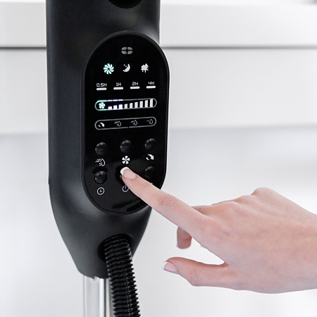 Ventilator nebulizare cu picior Taurus Airbrum 2500, 75 W, 3 trepte, rezervor 2.5 l, negru, H 126 cm