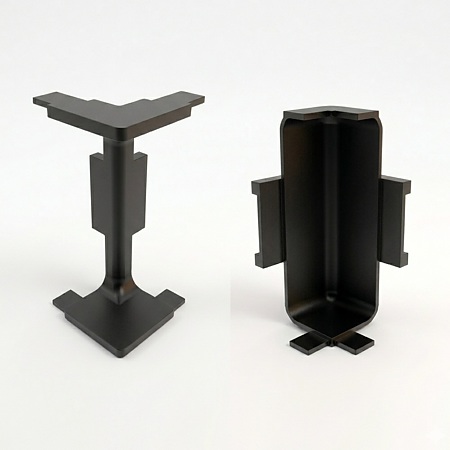 Set accesorii unghi 90 grade Gola U, plastic, negru