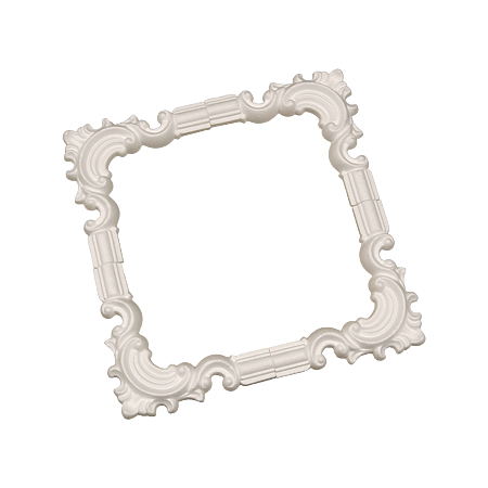 Bagheta decorativa sfert de cerc I40, polistiren extrudat, model clasic, 4 buc/set