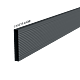 Panou gard metalic orizontal cu nervuri Caretta x120, otel, gri RAL7016, 1500 x 2000 mm