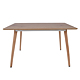 Masa living Celia, blat din MDF vopsit, picioare lemn de fag, natur, 120 x 80 cm