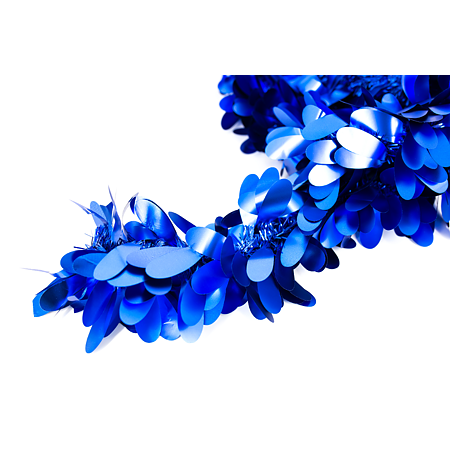 Beteala Craciun satinata lux, albastru, 200 cm