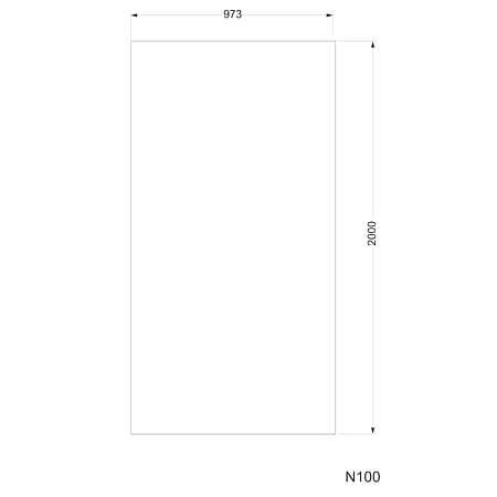 Paravan dus / walk in Sanotechnik Sanoflex N100, sticla clara 6 mm, fara accesorii, 98–99 × 200 cm