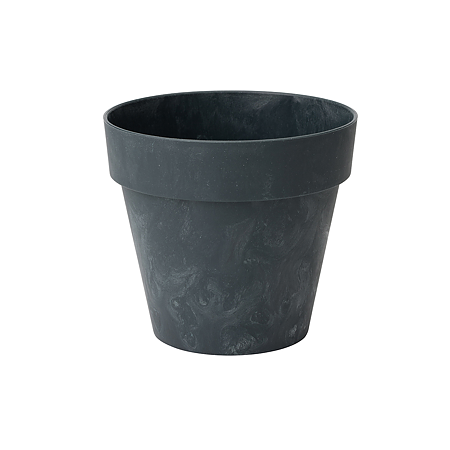 Ghiveci Ibiza, PVC, beton negru, diametru 14 cm, inaltime 13 cm