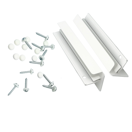 Set accesorii pentru glafuri din aluminiu, L: 15 cm, RAL 9016