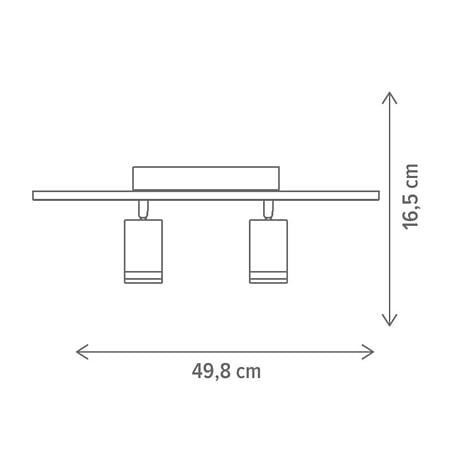 Plafoniera Leyla AP2, KL162021, 2 x GU10, negru