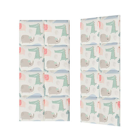 Panou decorativ tapitat, Kids Zoo, patrat, 300 x 300 x 37 mm