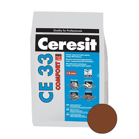 Chit de rosturi gresie si faianta Ceresit CE 33, cocoa, interior, 5 kg