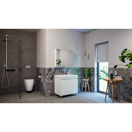 Mobilier baie Badenmob Seria 286, baza cu lavoar, MDF/PAL, alb, 100 x 43 x 81 cm