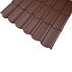  Tigla metalica, maro ciocolatiu, RAL 8017, mat, grosime 0.45 mm, 1.095 x 1.180 m